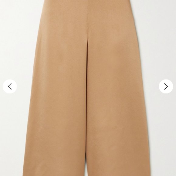 New S 2 VINCE Wool Wide Leg Cullotes Trousers Pants Beige Ginger Elegant - Picture 10 of 10
